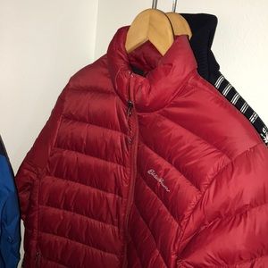 Eddie Bauer down coat comes with a beanie